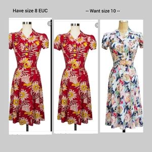 ISO sz 10 - Trade?? Trashy Diva sz 8 red water lillies sweetie dress for size 10